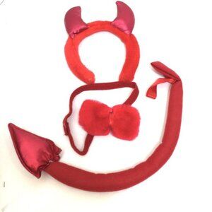 Rubies Devil Satin Ears Tail Bowtie Halloween NOS NWT